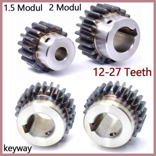 Spur Gear 45# Steel Transmission Gear 1.5/2 Mod 12-27 Teeth With Step Motor Gear - Afbeelding 1 van 36