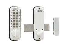 Lockey M220 Keyless Mechanical Digital Sliding Bar Deadbolt Door Lock White