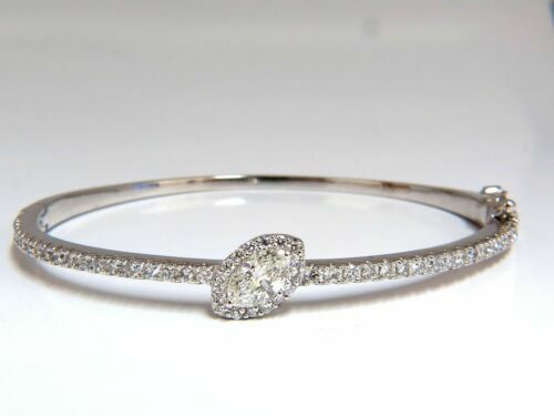 Diamond Hinged Bangle Bracelet In White Gold For Sale At - Foto 2