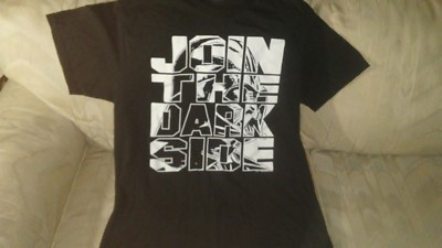 Join The Dark Side M Adult T Shirt Star Wars Darth Vader Lucasfilms Black White