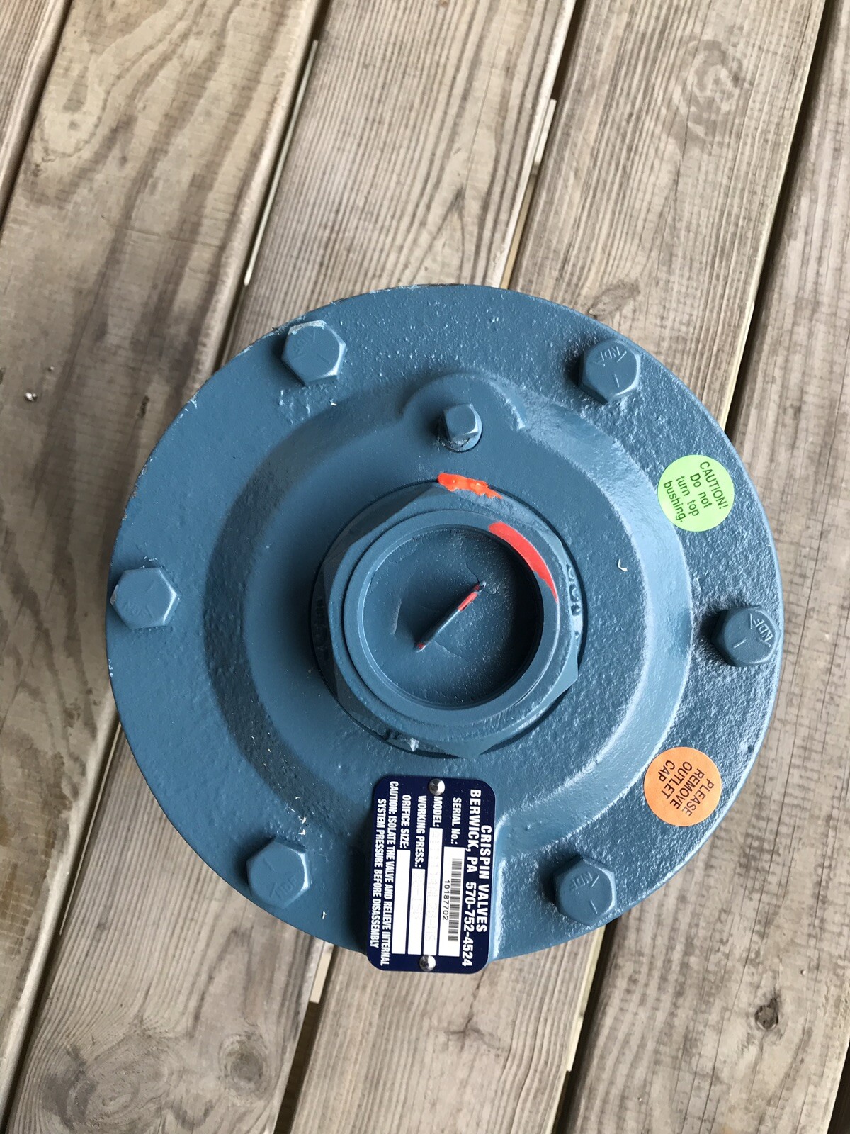 Crispin Air Vacuum Release Valve 2” A111114AL20US Working Pressure 20