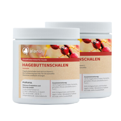 alanui Hagebuttenschalen Feinteile, gemahlen, 2 x 250 g Dose