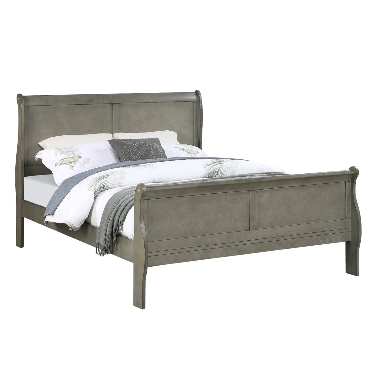 great prices sale Adjustable Size Gray Homfa Sleigh Bedroom Set Queen