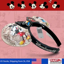 Disney^Mickey Minnie Mouse Artistic Ears Headband with Classic Character Pattern