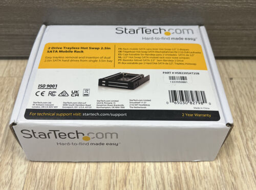 Startech Startech 2 Drive 2.5in Trayless Hot Swap SATA Mobile Rack Backplane - S - Picture 3 of 3