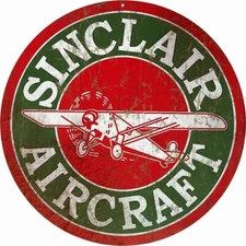Vintage Style Metal Sign Sinclair Aircraft 14x14