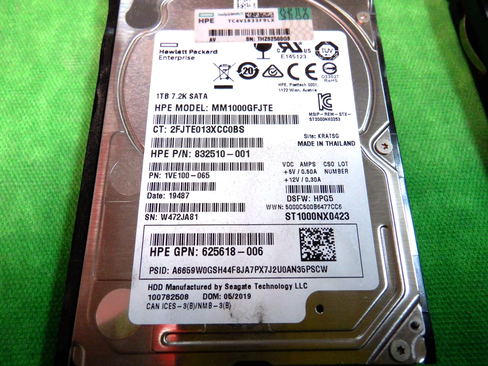 HP 1.TB 2.5" 7.2K SATA HDD 656108-001 832510-001 MM1000GFJTE - Image 3 of 3