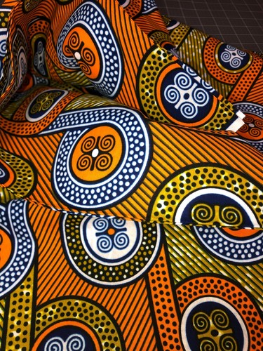 Julius Holland Bronze Circle Ankara West African inspired - Picture 8 of 12
