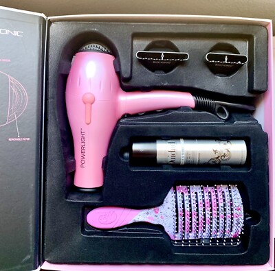 BIO IONIC PowerLight Hair Dryer Set ft. Ouidad + Wet Brush | eBay