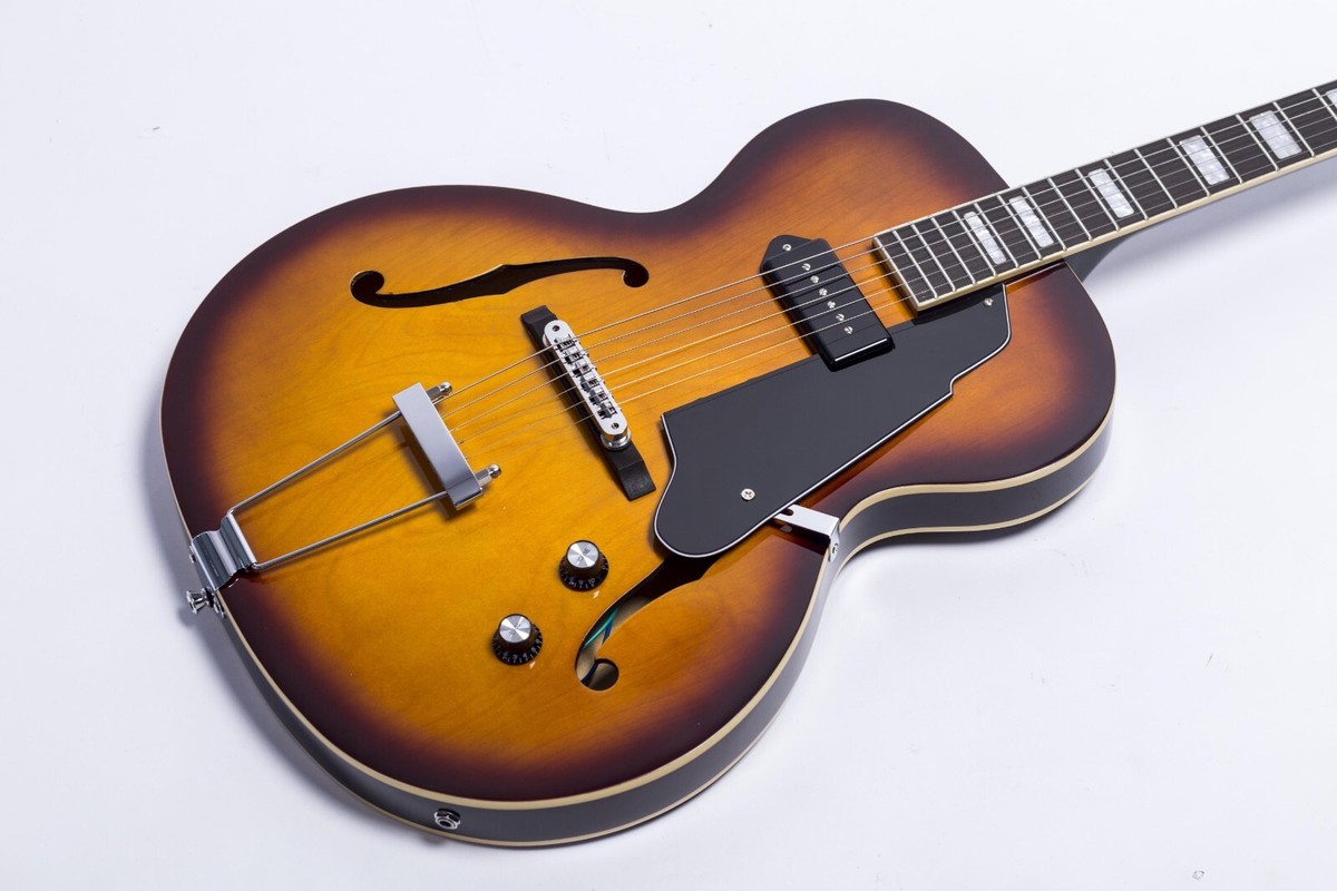 Grote Jazz Electric Guitar with Hollow Body Chrome Hardware