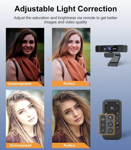 HD 4K 30Fps 120 Wide Angle Webcam Wtih Microphone Remote Control Streaming - 第 4/7 張圖片