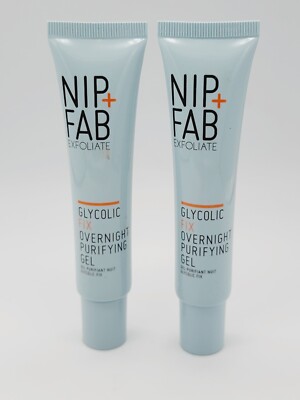 NIP + FAB Exfoliate GLYCOLIC FIX 1.4oz Overnight Purifying GEL. QTY:2