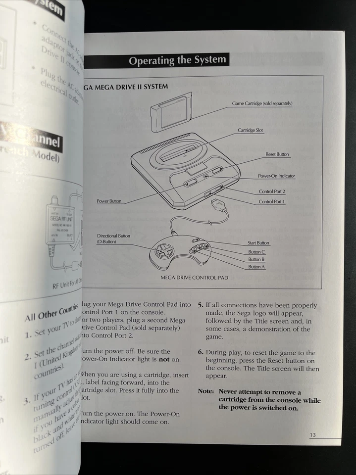 SEGA Mega Drive II Instruction Manual Original - Image 2 of 4