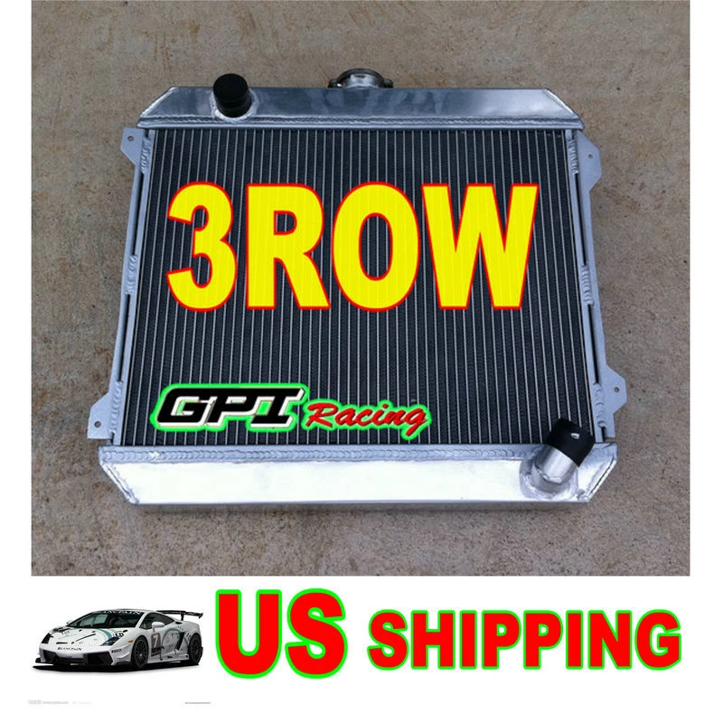 3 Row 56mm aluminum radiator for NISSAN DATSUN 510 610 710 720 L20B Manual,NEW - Image 2 of 4
