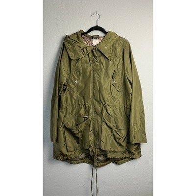 DB Established 1962 Womens 2X Olive Green Utility Hooded Parka Jacket Plus Size