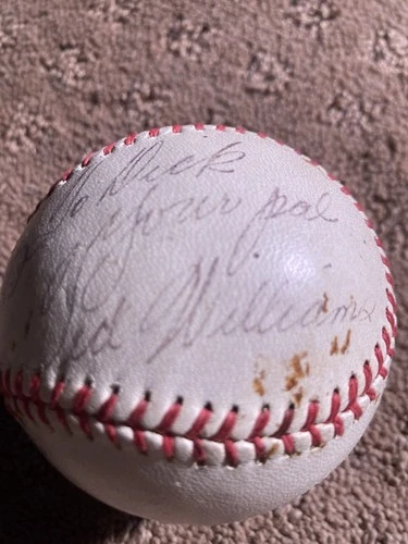 Ted Williams Autographed Baseball