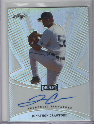 2013 Leaf Metal Draft Jonathan Crawford Autogramm auf Karte Auto 