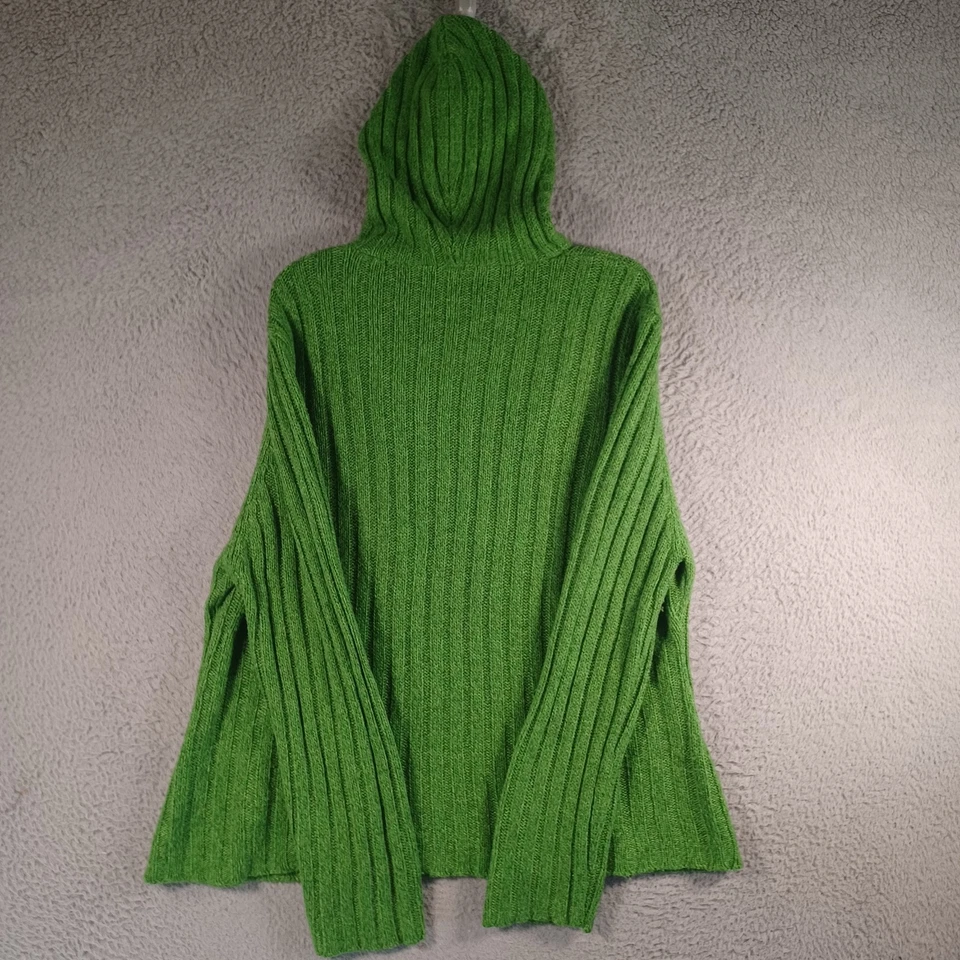 Faded Glory Womens Green Knit Hoodie Sweater Plus Size 22W/24W Soft 100% Acrylic - Image 2 of 4
