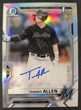 2021 Bowman Draft Tanner Allen Chrome Auto 1st Refractor #/499 Marlins
