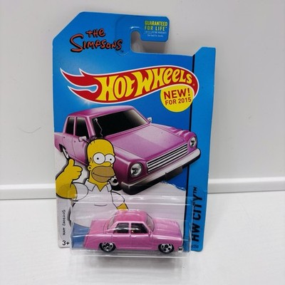 Hot Wheels The Simpsons Family Car Pink 2015 Bart Homer Die Cast HW City