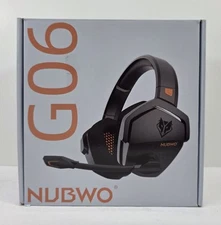 NUBWO G06 Dual Wireless Gaming Headset with Microphone 50mm Drivers Black-Orange