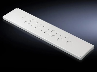 Rittal EL-Flanschplatte DK 7705.235 Stahl 599x133,5mm RAL7035 metrisch NEU