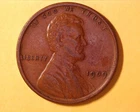 1909 VDB  LINCOLN WHEAT  PENNY IN XF/AU  COND.** 417-6