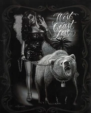 8lb Heavyweight Soft Queen Blanket, Officially Licensed, Roaring Grizzly Bear