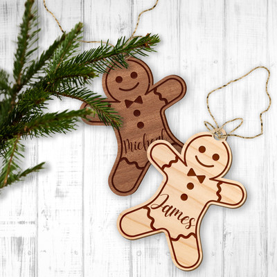 Personalisierter Lebkuchenmann - Holzschmuck, Baumschmuck, Weihnachtsandenken