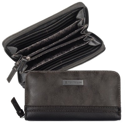 Tom Tailor Damen Geldbörse Elin Portemonnaie PU 12 Kartenfächer 20x10cm grau
