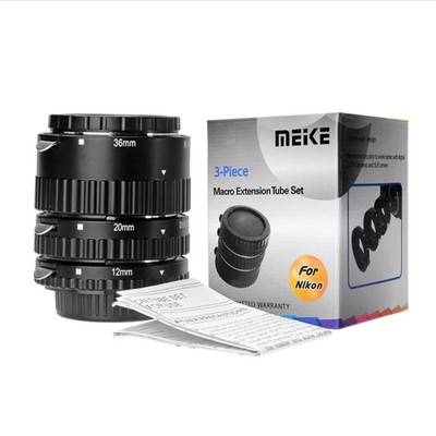 Meike 3-Piece Macro Extension Tube Set, Zwischenringsatz für Makrofotogra