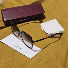 Gucci GG0544S 008 Occhiali da Sole Donna Avana Emblem Made in Italy