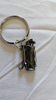 Golf Clubs Bag Key Chain Stainless Steel Accessories Sports 1.25'' Detailed 