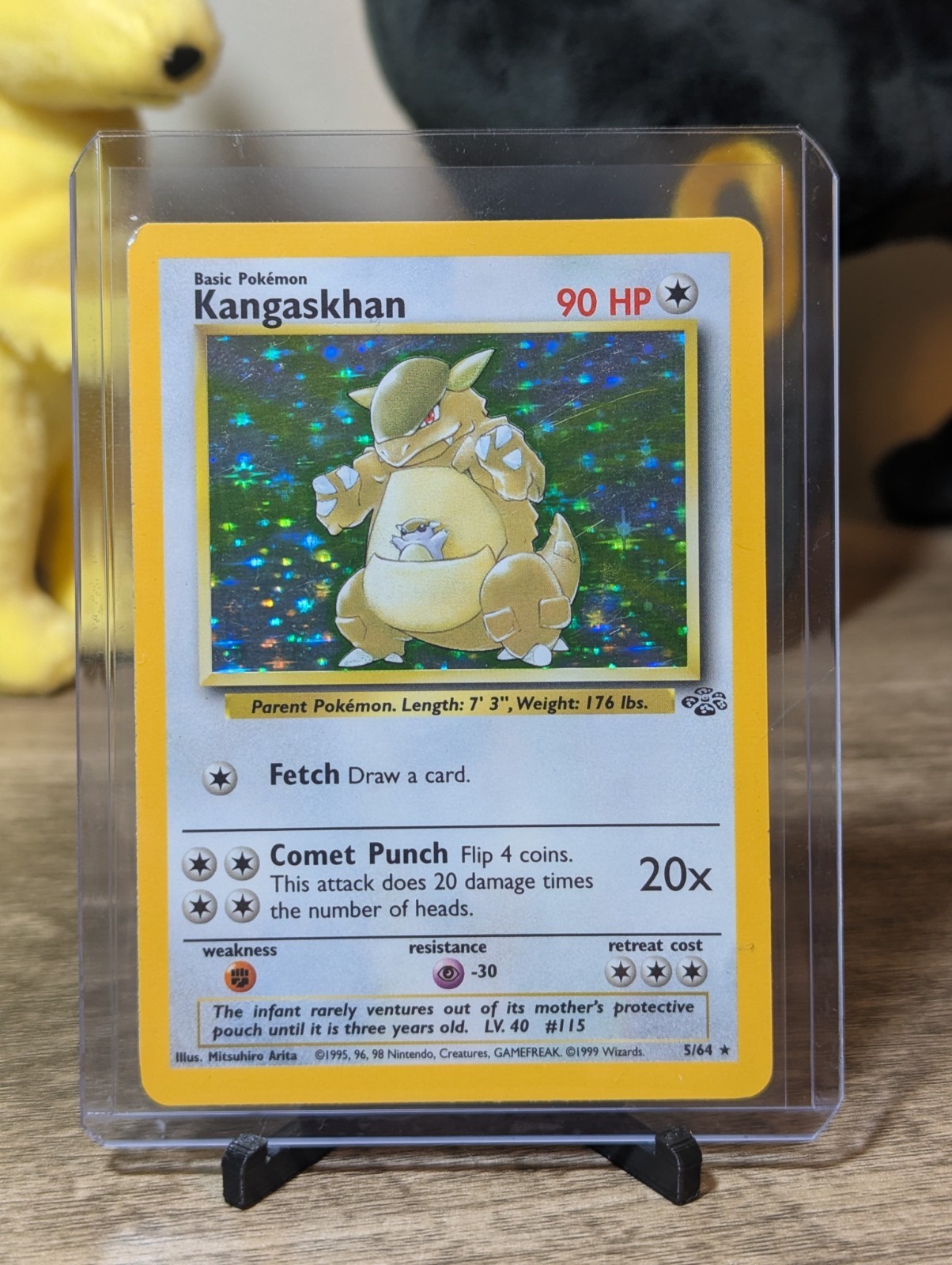 Pokémon TCG Kangaskhan Jungle 5/64 Holo Unlimited Holo Rare LP