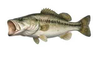 Largemouth Bass Fish Self Adhesive Vinyl Sticker