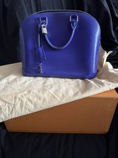 Louis Vuitton Epi Alma GM Handbag Bag Purple Leather Authentic S142048