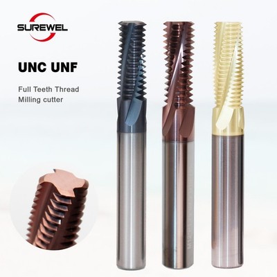 Carbide UNC Thread End Mill Milling Cutter Full tooth CNC Boring Cutter UNC10-32