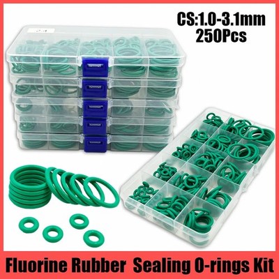 O-Ring Kit Sealing Gasket Green Fluorine Rubber   High-Temperature Oil-Resistant