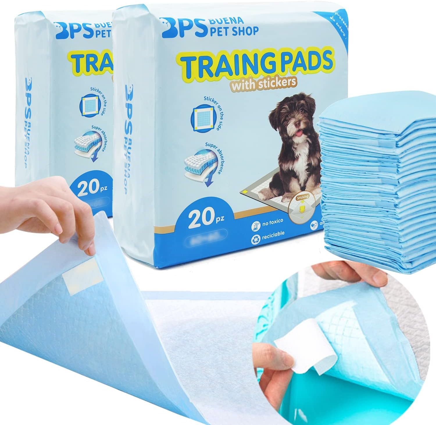 BPS 40 X Tappeti Gatti Tappeto Con Adesivo Igienico Di Allenamento per Animali D