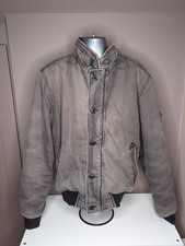 Abercrombie & Fitch Stone Wash Washed Herren Harrison Jacke Kunstfell gefüttert XL