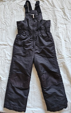 Faded Glory Youth Ski Snow Bibs Black Snow Pants Overalls XS 4-5 Winter Outdoor