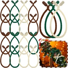 16 Pcs 25 Inches Christmas Velvet Garland Ties Christmas Decorative Twist Tie...
