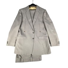 Jim Deal Clothier Mens Vintage Western Suit Tan 2 Piece Cowboy Blazer Trousers