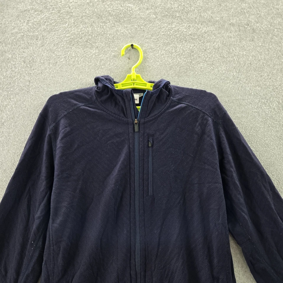 Chaqueta Icebreaker Hombre L Azul Marino Elastano Lana Descendente LS Cremallera Con Capucha Foto 4 de 4