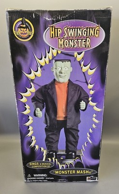 Vintage Gemmy 1998 Hip Swinging Monster Frankenstein Plays ''Monster Mash'' Box 