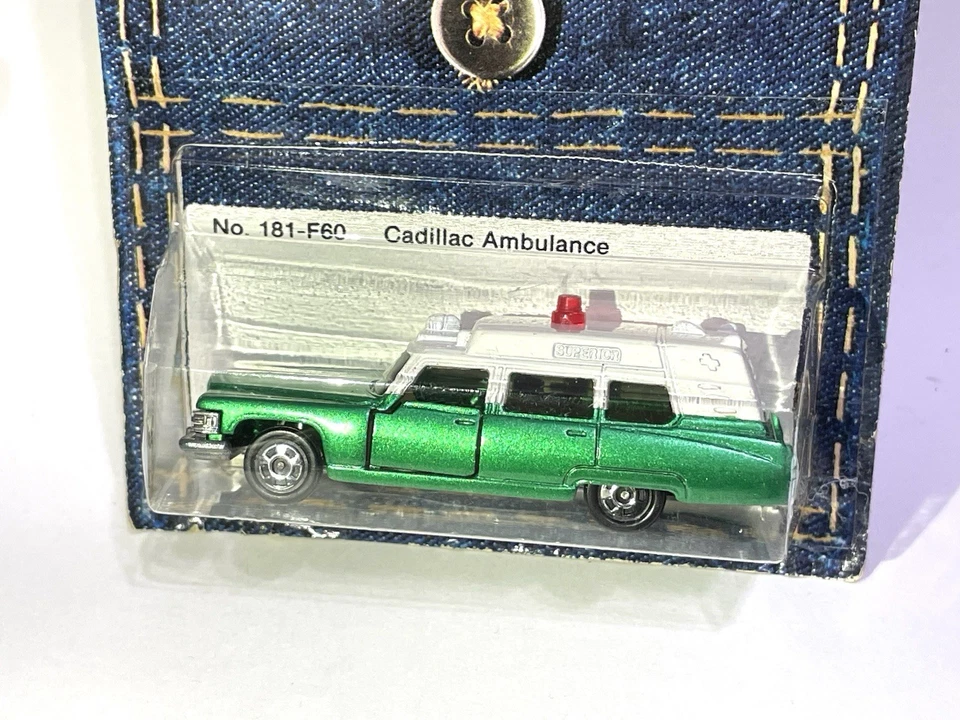 ⭐️😀⭐️Vintage TOMICA Diecast Car CADILLAC AMBULANCIA - HECHO A MEDIDA METÁLICO Verde Foto 2 de 4