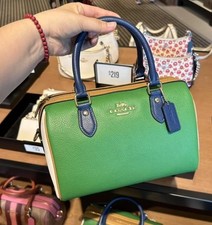 NWT Coach Rowan Satchel Bag In Blocked Signature Canvas CBI95