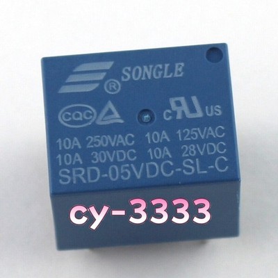 10pcs SRD-05VDC-SL-C 5V DC SONGLE Power Relay SRD-05VDC-SL-C PCB Type new