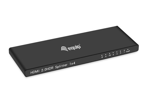 Equip 332717 HDMI Splitter 2.0 Ultra-Slim 4-Port Splitter Black - 第 1/8 張圖片