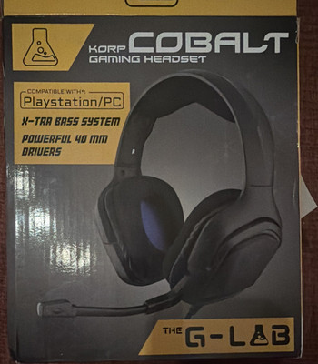 The G-Lab Korp Cobalt Gaming-Headset 3,5 mm kabelgebunden Schwarz Bügelmikro